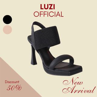 Sandal nữ cao gót Luzi mũi vuông cao 11cm,guốc đúp cao gót M154