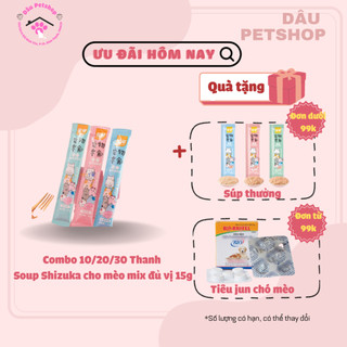 Combo 100 thanh súp thưởng Shizuka mix vị cho mèo