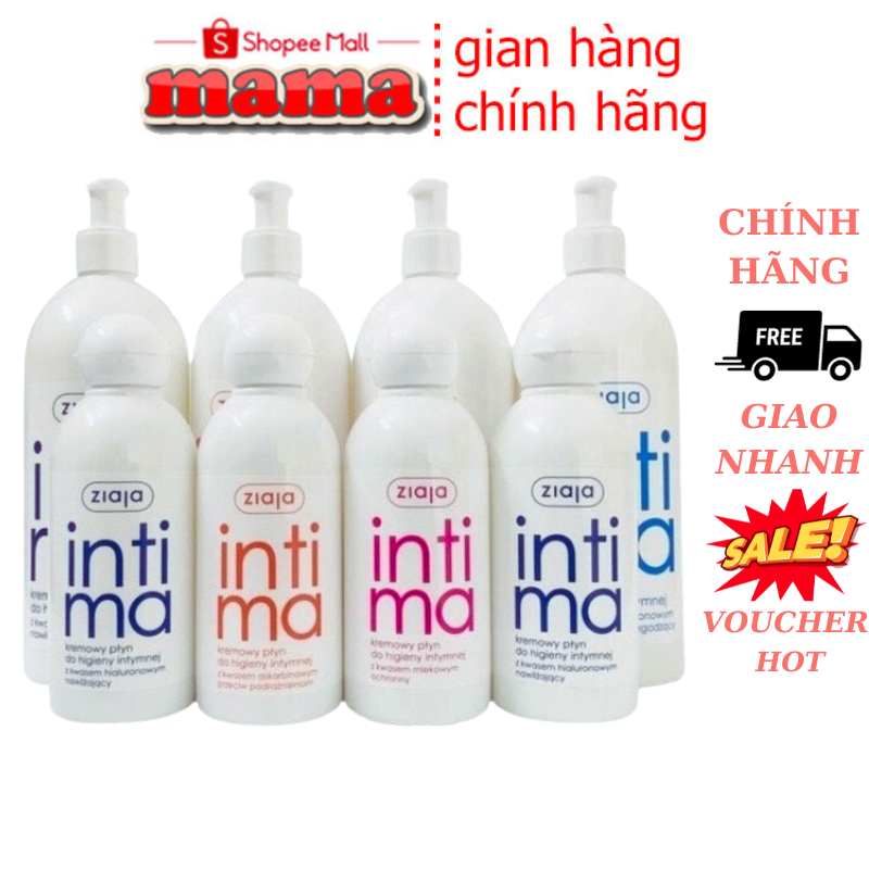 Dung dịch vệ sinh phụ nữ Intima Ziaja 500Ml chính hHãng - Ddvs Intima chăm sóc bảo vệ cô bé