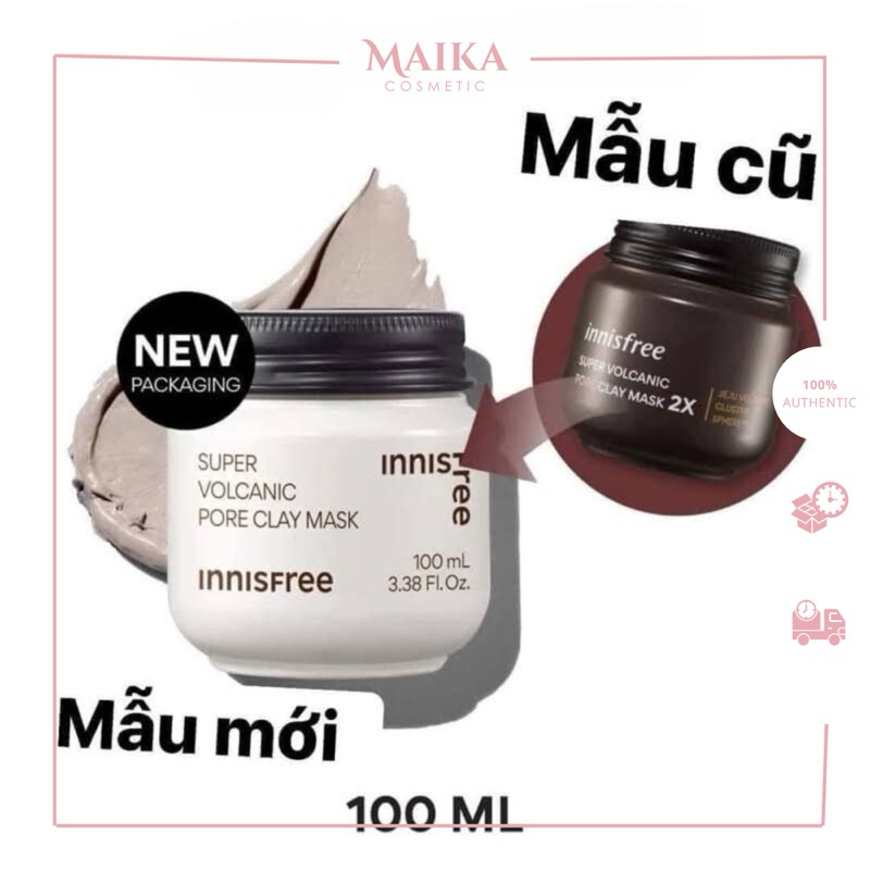 MẶT NẠ TRO NÚI LỬA INNISFREE SUPER VOLCANIC PORE CLAY MASK 2X