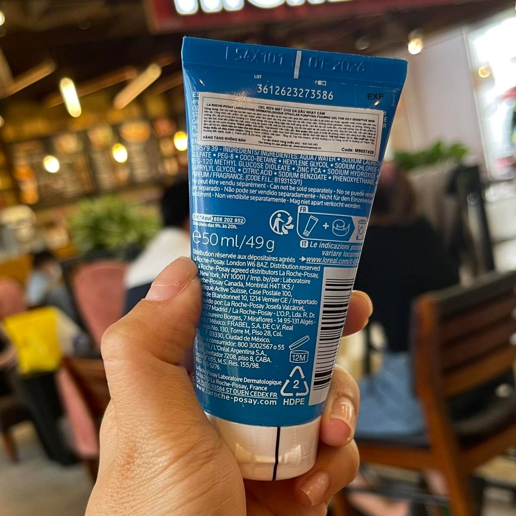 Gel Rửa Mặt Dành Cho Da Dầu, Nhạy Cảm La Roche-Posay 50Ml