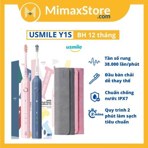 Bàn Chải Điện Sóng Siêu Âm Usmile Y1S Bản Thường/Bản Nâng Cấp | Chính Hãng | Bảo Hành 12T | Mimax Store