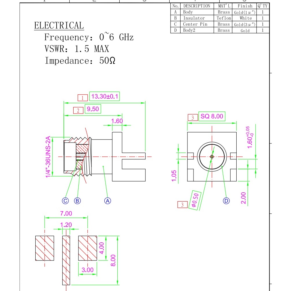 Connector nối với ăng ten GPS loại dây bên ngoài
