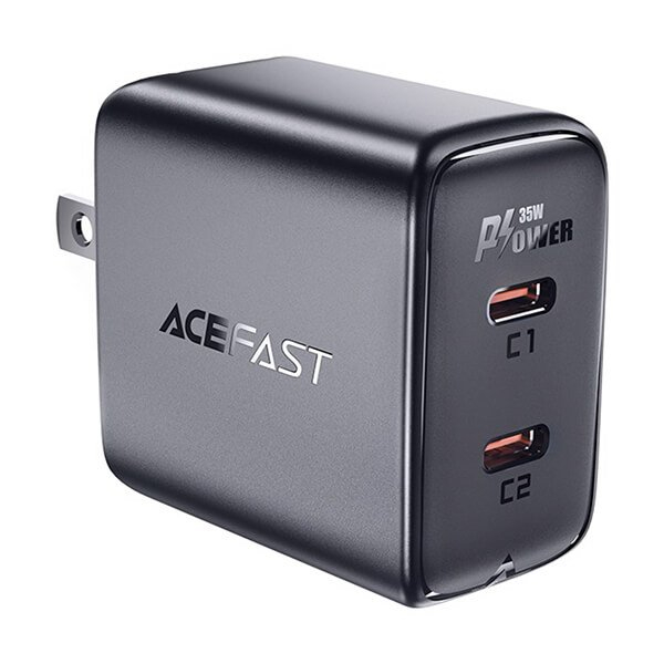 Củ sạc ACEFAST 2 cổng C to C 35W GaN (USB-C to USB-C) A51 Chính hãng -  2 cổng PD35W GaN, Công nghệ PD/PPS/QC/AFC/FCP