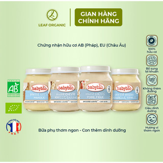 Sữa chua cừu hữu cơ cho bé vị xoài và Vị Mận Babybio dạng hũ thuỷ tinh 130g (≥ 6 tháng)