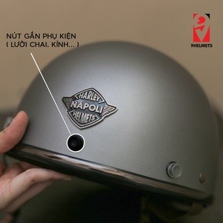 Mũ bảo hiểm 1/2 đầu Napoli haley size 56-60 cm nón bảo hiểm nửa đầu màu sắc đa dạng lót đệm mút xốp EPS
