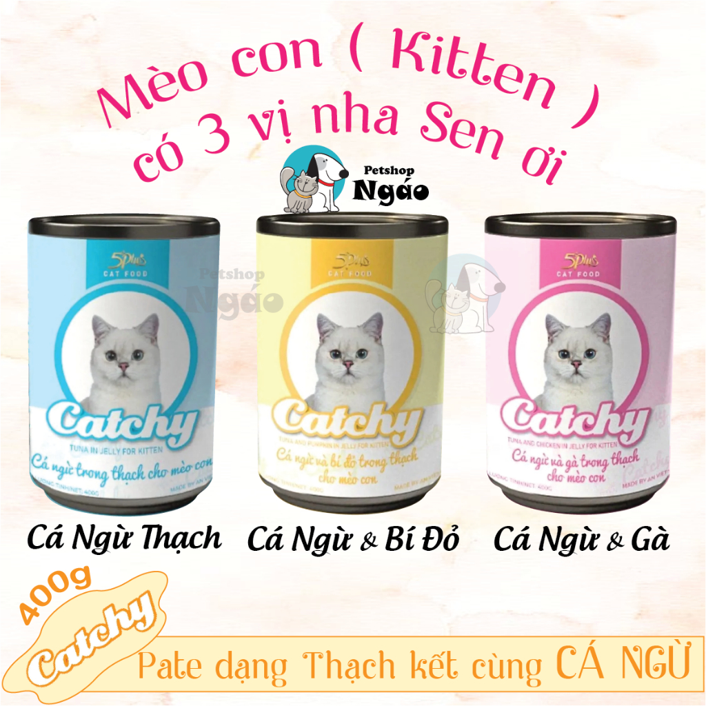 Pate thức ăn cho mèo Catchy 400gr __