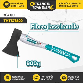 Búa rìu total thts78600 nặng 600g, dài 390mm, thép carbon 45c rắn chắc, đầu búa rèn thả, chính hãng