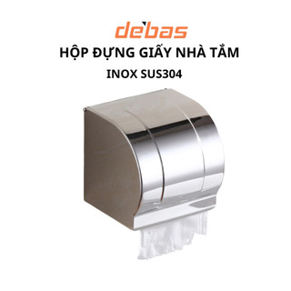 Hộp đựng giấy vệ sinh inox sus304 tròn cuộn nhỏ lô giấy vệ sinh nhà tắm kín chống nước gắn tường Debas K8