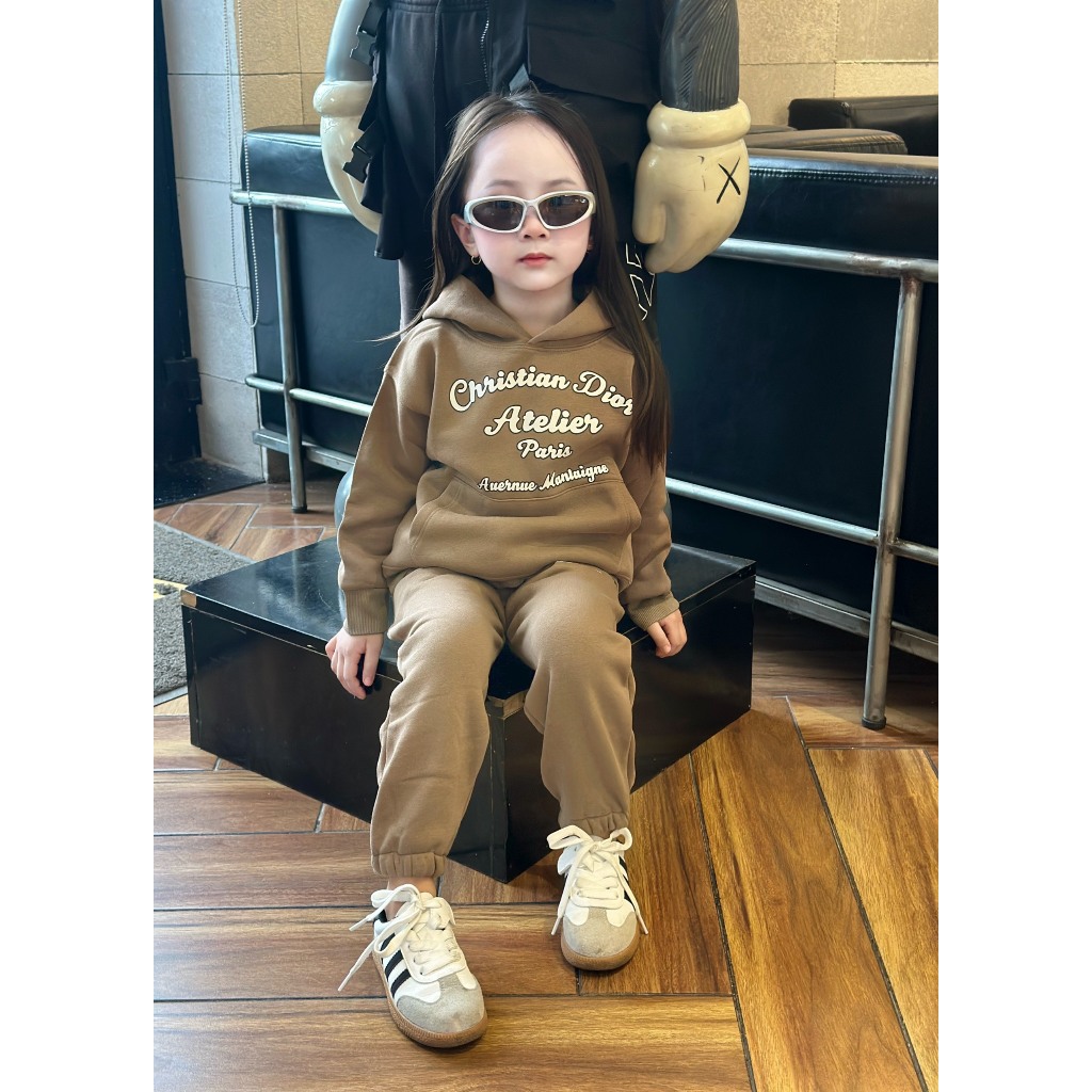 Sét nỉ hoodie dio atelier paris cho bé, bộ nỉ mũ trẻ em, kid_genz