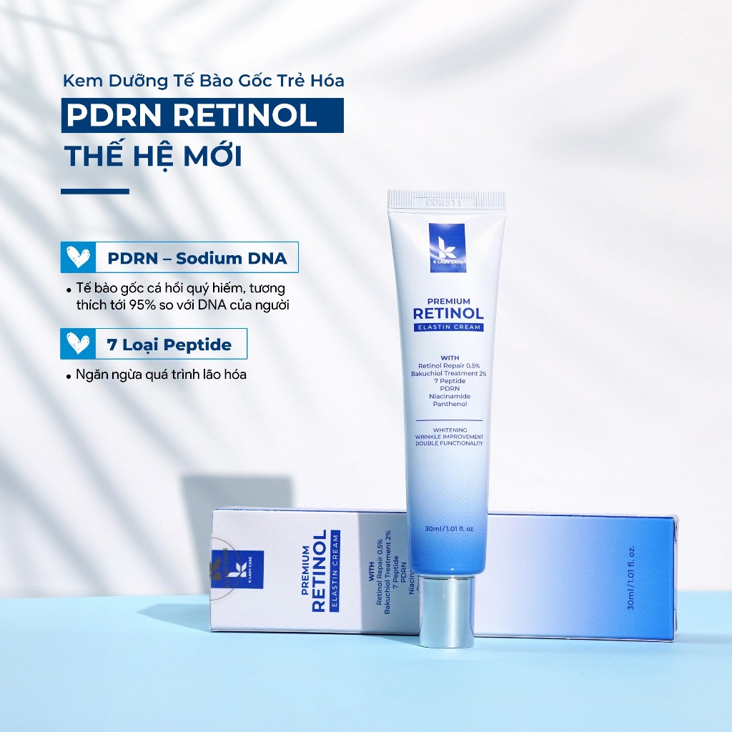 Retinol Bakuchiol K LADY CARE - Ngăn Ngừa Lão Hóa Hàn Quốc 30ml Căng Bóng, Trẻ Hóa Làn Da