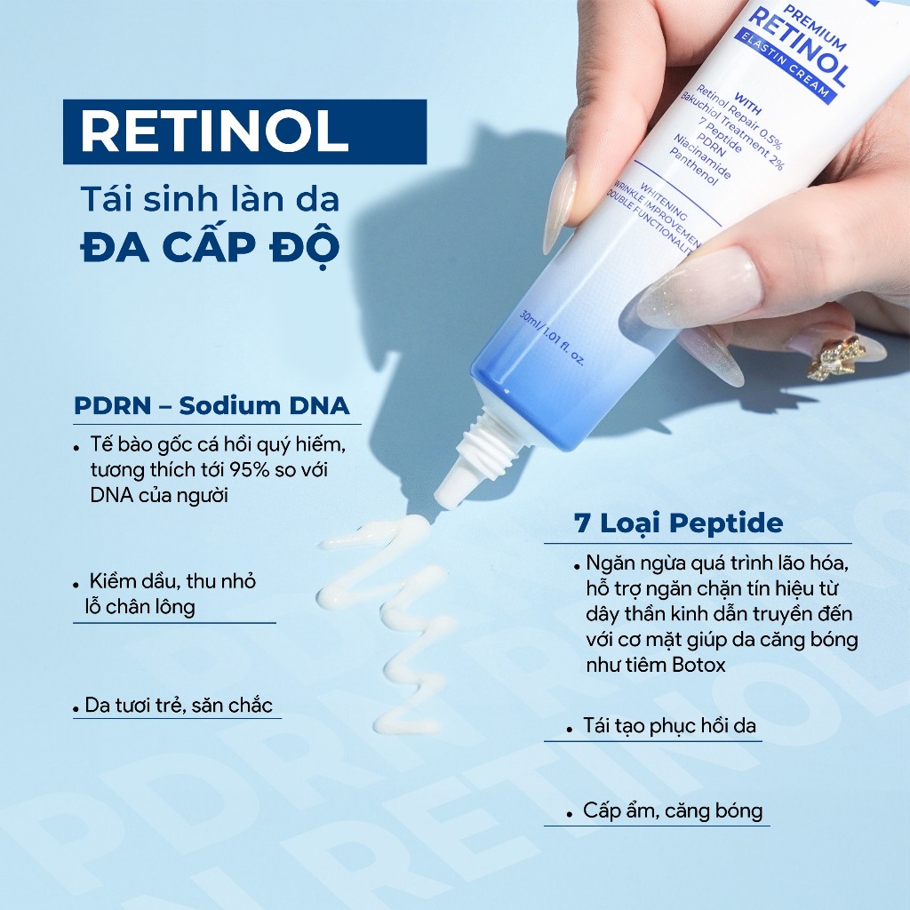 Retinol Bakuchiol K LADY CARE - Ngăn Ngừa Lão Hóa Hàn Quốc 30ml Căng Bóng, Trẻ Hóa Làn Da