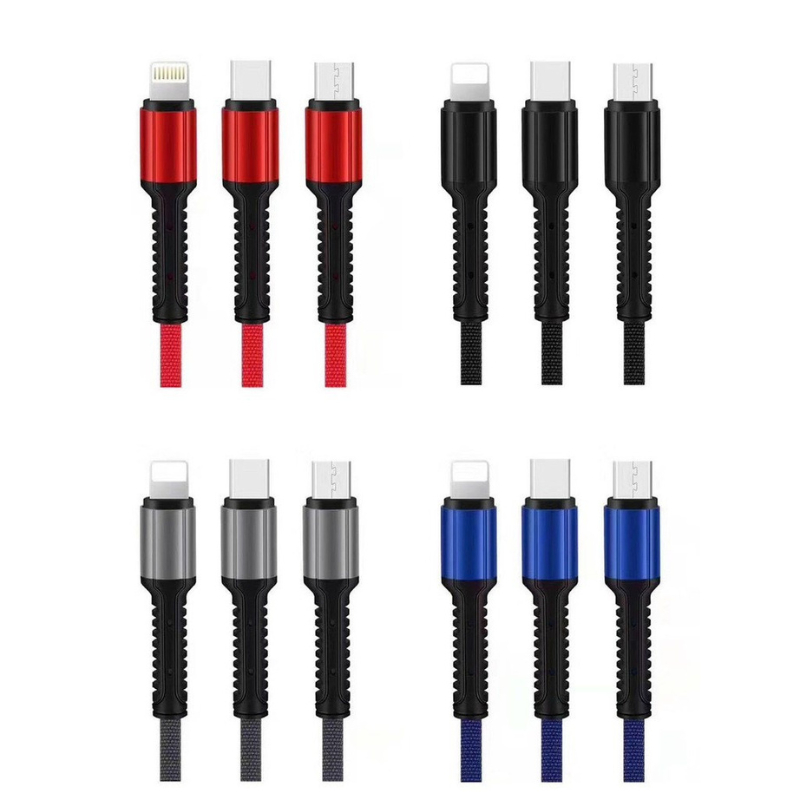 Tẩu sạc nhanh Pugan 6A thông minh kèm dây sạc 3 đầu cho các loại điện thoại dùng trên ô tô xe hơi