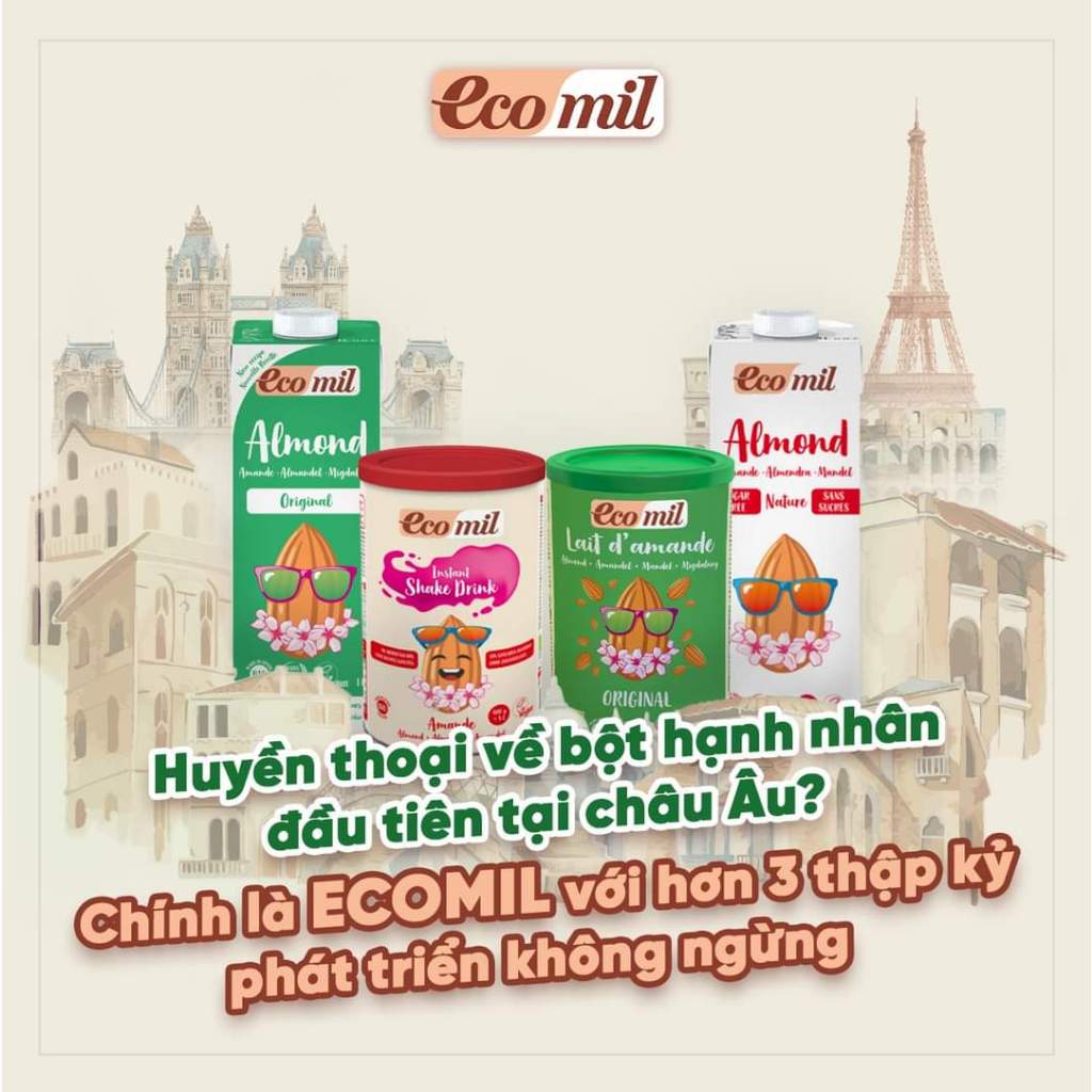 Sữa Dừa Không Đường Hữu Cơ Organic Coconut Milk Sugar-Free Bio Ecomil 1L