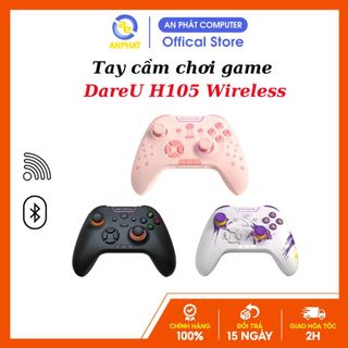 Tay cầm chơi game DareU H105 không dây - Bảo hành chính hãng 12 tháng
