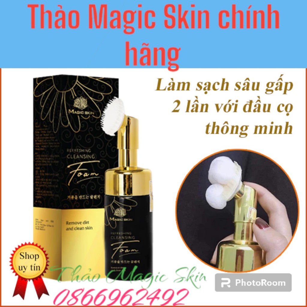 (MỚI) SỮA RỬA MẶT,Sữa Rửa Mặt Bọt Biển MAGIC SKIN đầu cọ siêu mềm