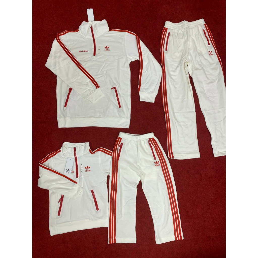 Set thể thảo Adidas trắng cả gia đình đều mặc được
