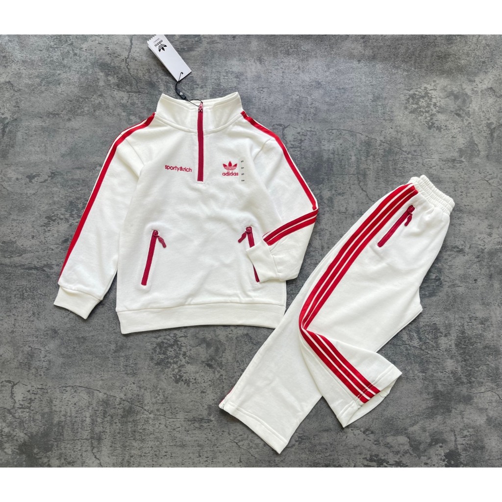 Set thể thảo Adidas trắng cả gia đình đều mặc được