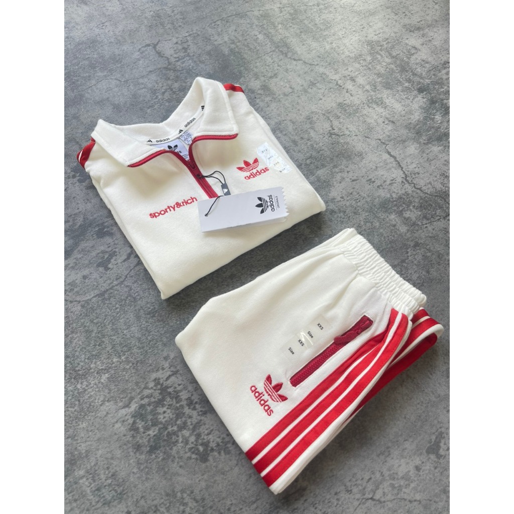 Set thể thảo Adidas trắng cả gia đình đều mặc được