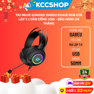 Tai nghe gaming dareu eh416 rgb giả lập 7.1 cắm cổng usb - bảo hành 24 tháng