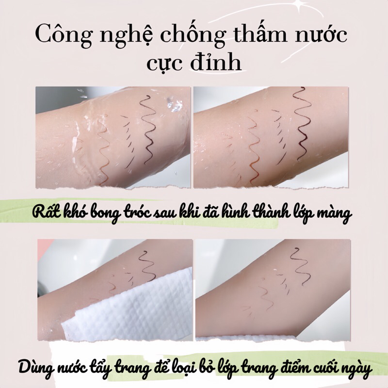 Bút kẻ mắt NOVO siêu mảnh chỉ 0,01mm chống thấm nước, lâu trôi