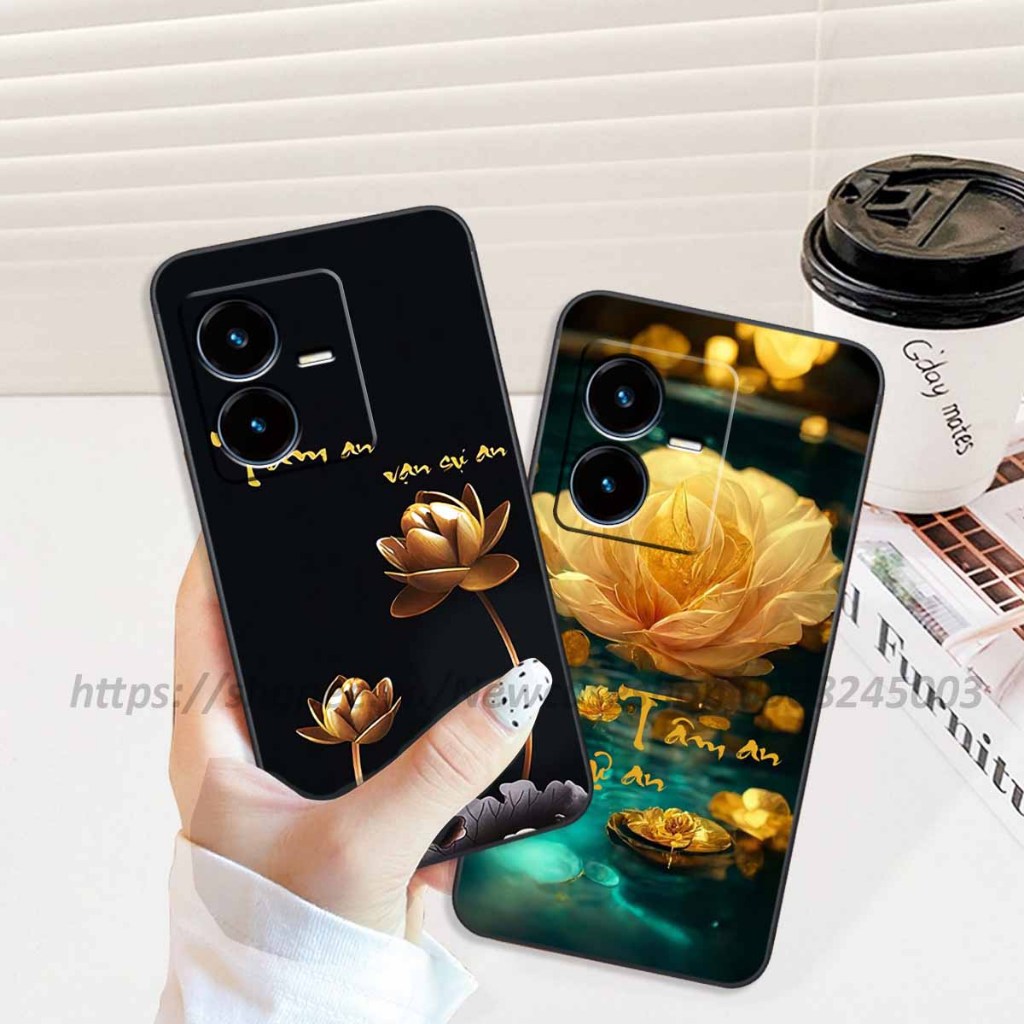 Ốp lưng Vivo Y02S / Y16 / Y22s / S15E /T1 5G / Y22S in hình thư pháp,tâm an vạn sự an giản dị