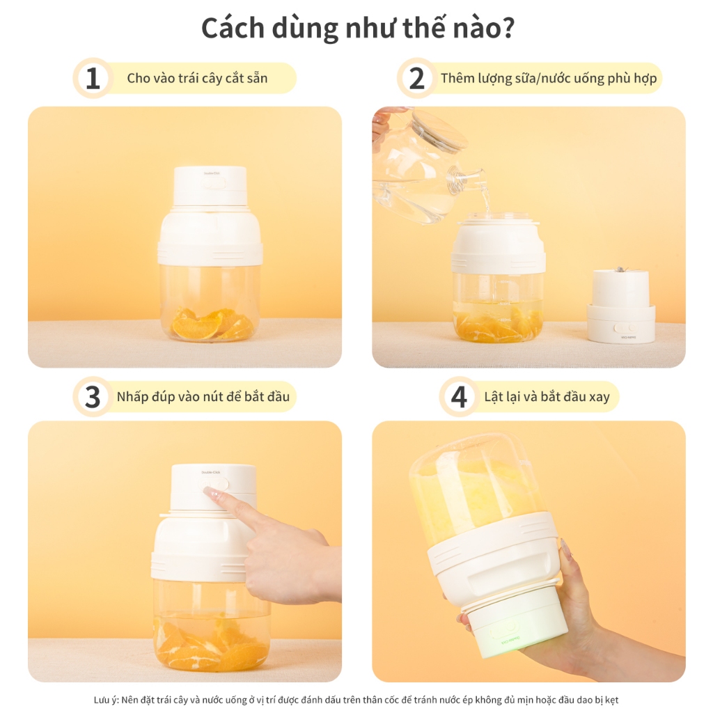 Máy xay sinh tố cầm tay Simplus,ZZJH006/007 mini đa năng - Bảo Hành 1 Năm 1 Đổi 1