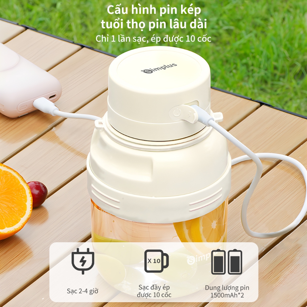 Máy xay sinh tố cầm tay Simplus,ZZJH006/007 mini đa năng - Bảo Hành 1 Năm 1 Đổi 1