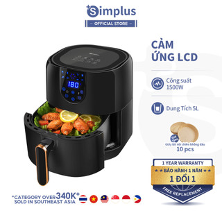Nồi chiên không dầu Simplus kiểu mới công suất lớn 5L, đa năng thông minh KQZG005