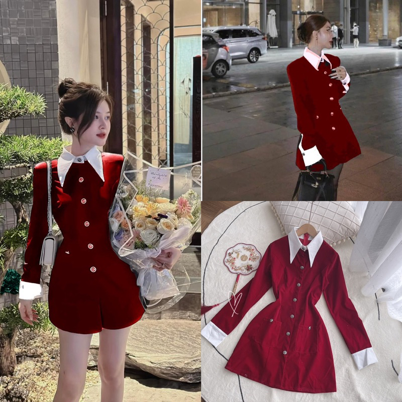 ĐẦM ĐỎ 2S CÚP NGỰC XẺ VIỀN CƯỜm
