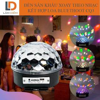Đèn led sân khấu kết hợp loa bluetooth cảm biến xoay theo nhạc + usb + remote cq3