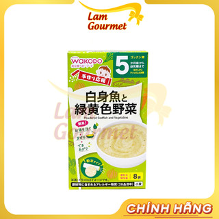 Bột ăn dặm Nhật Wakodo vị cá tuyết và rau củ - Lam Gourmet
