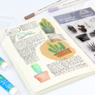Dấu trong suốt clear stamp trang trí planner link 2
