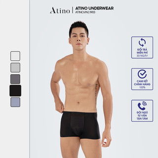 Quần Lót BOXER Nam ATINO thoáng khí kháng khuẩn vải lụa băng cao cấp lót Cotton 95% hút ẩm khử mùi SD5.1903