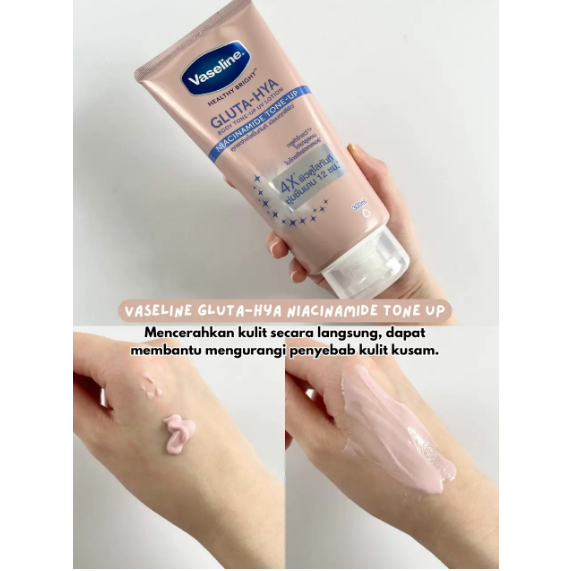 Sữa dưỡng thể trắng da Vaseline Gluta-Hya Body Tone Up UV Lotion / Daily Protection & Brightening Serum SPF50+ PA++++