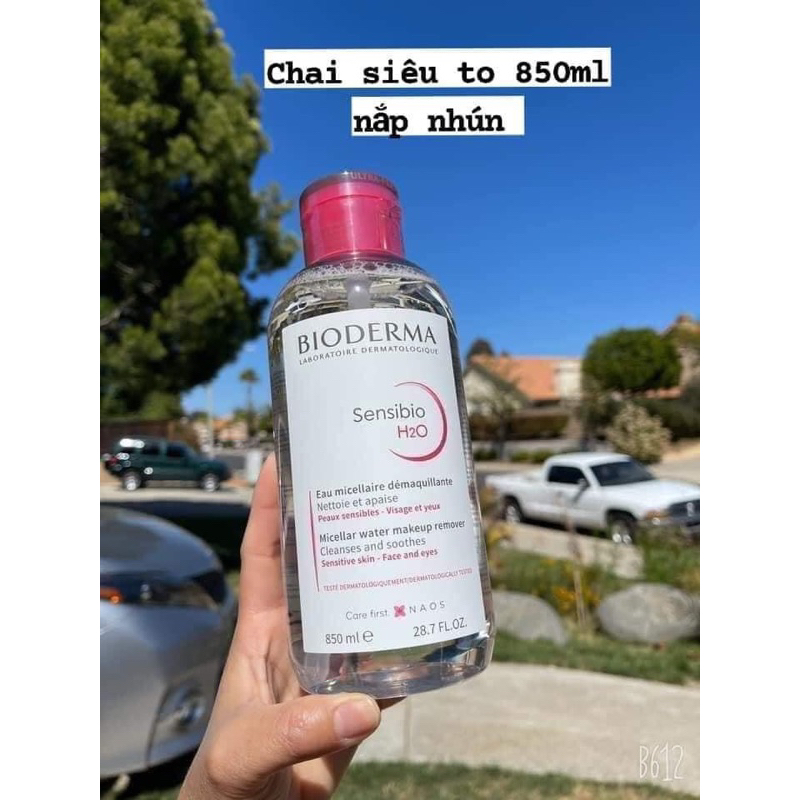 Tẩy trang Bioderma nắp nhún 850ml