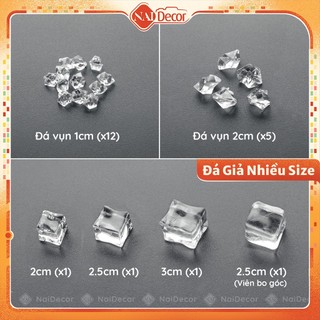 Đá viên giả Nai Decor trang trí chụp ảnh (Nhiều kích thước), Đá Nhựa Acrylic, Đá Không Tan, Đá Giả làm Đạo cụ chụp ảnh