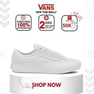 Vans style 36 decon CHÍNH HÃNG màu trắng nam nữ, giày vans cao cấp full box