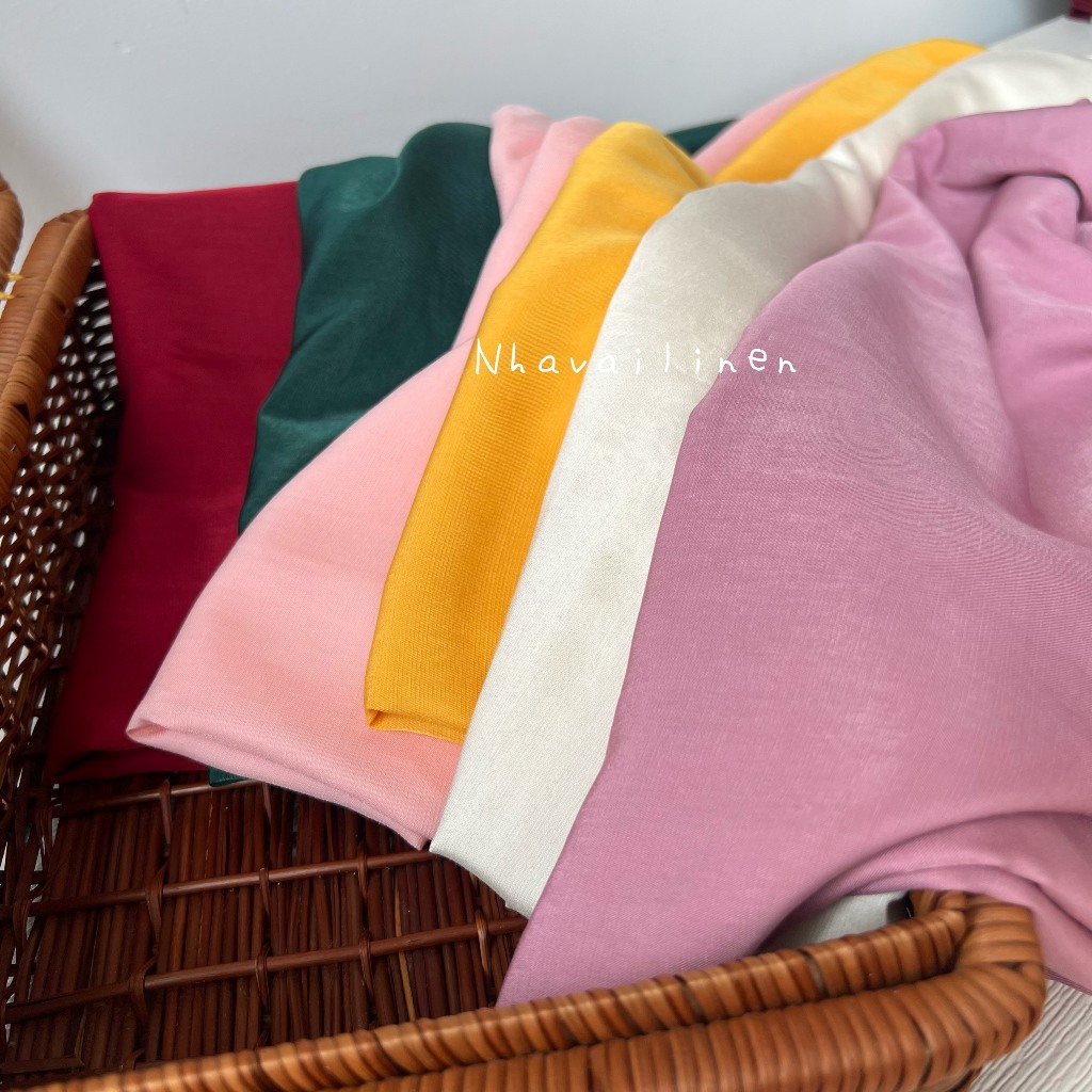 Vải Đũi Tơ Trơn Nhiều Màu Chất Vải Mềm Mại, Rủ Nhẹ Độ Dày Vừa Đủ Chất Liệu An Toàn Cho Da - Nhà Vải Linen