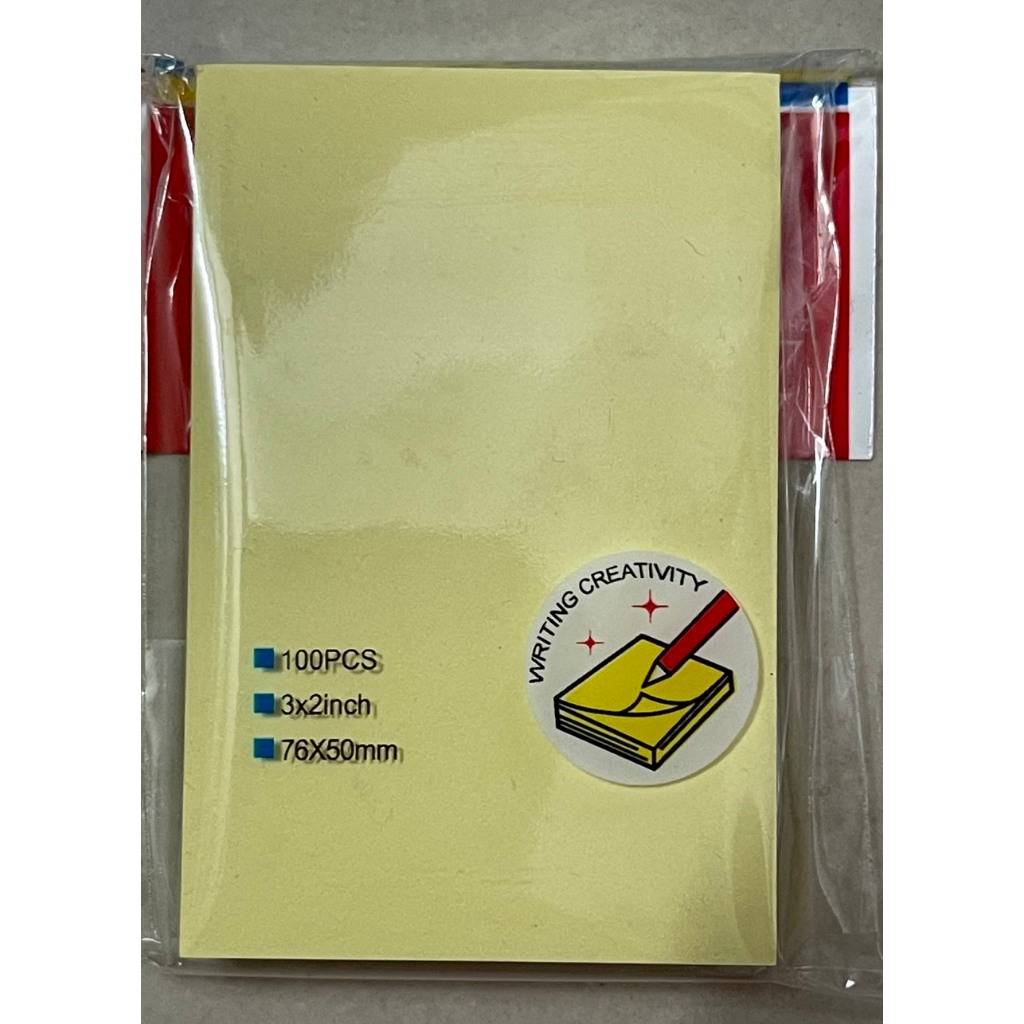 Giấy ghi chú, giấy note, giấy ghi nhớ vàng kích thước 3x2, 3x3, 3x4, 3x5 xấp 100 tờ