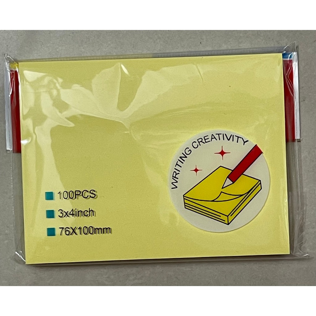 Giấy ghi chú, giấy note, giấy ghi nhớ vàng kích thước 3x2, 3x3, 3x4, 3x5 xấp 100 tờ