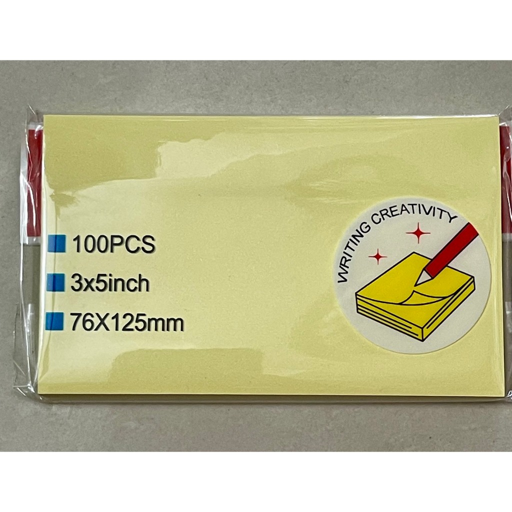 Giấy ghi chú, giấy note, giấy ghi nhớ vàng kích thước 3x2, 3x3, 3x4, 3x5 xấp 100 tờ