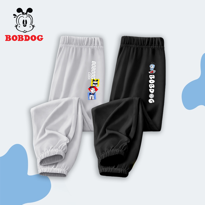 Quần dài bé trai BOBDOG 2023 vải thun cotton cho bé dáng jogger thể thao năng động cá tính