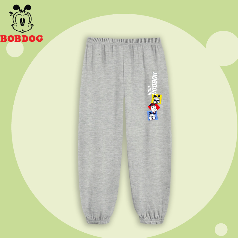 Quần dài bé trai BOBDOG 2023 vải thun cotton cho bé dáng jogger thể thao năng động cá tính