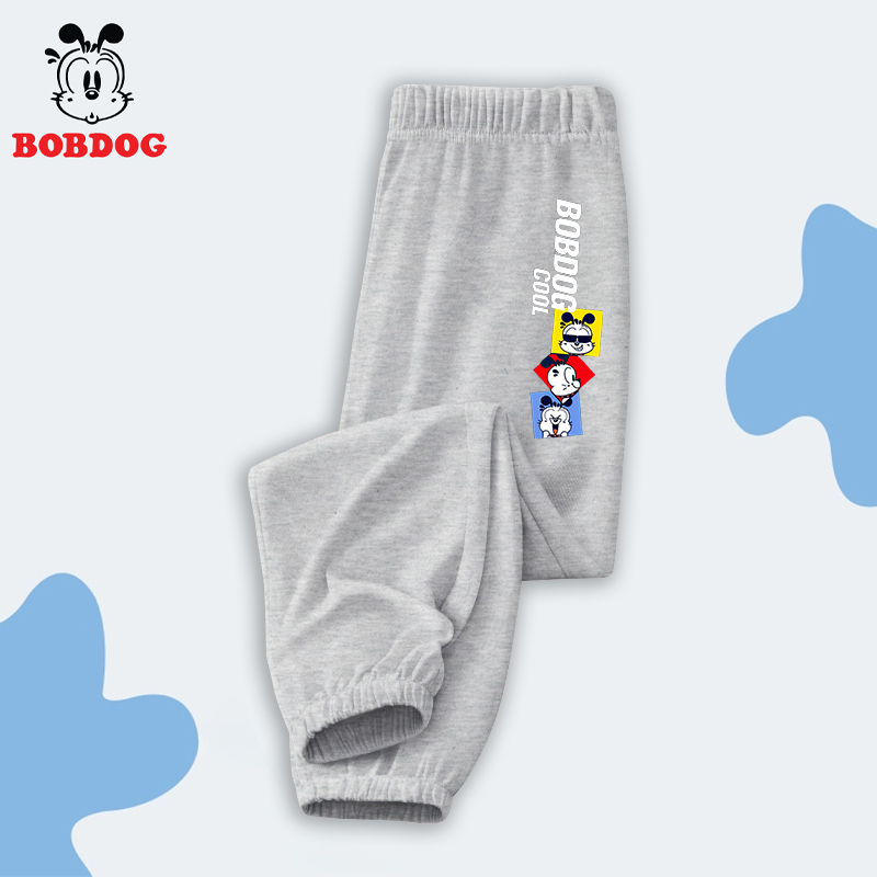 Quần dài bé trai BOBDOG 2023 vải thun cotton cho bé dáng jogger thể thao năng động cá tính
