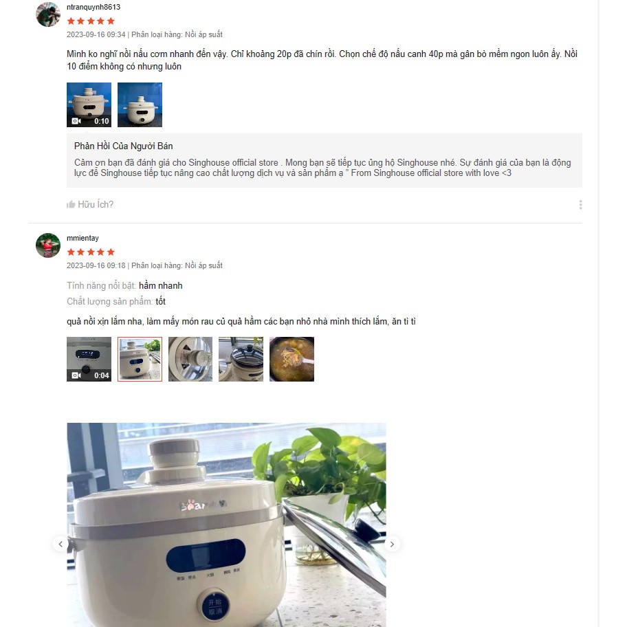Nồi Áp Suất Bear Đa Năng Dung Tích 4 Lít YLB-C40U5 - Hàng Chính Hãng, Bảo Hành 12 Tháng