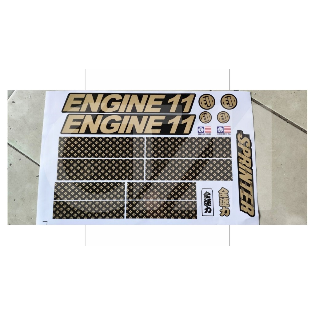 Tem ENGINE 11 Black Speckle & Gold Custom Fixed Gear
