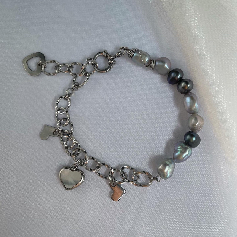 [Titan] vòng tay trai xanh / ocean heart bracelet (3027)