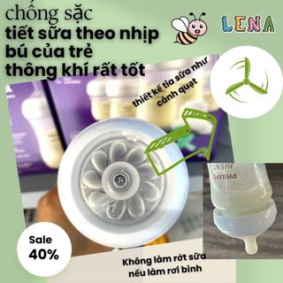 (CÓ NÚM 3 BẢN CŨ) Núm vú bình Aven số 3 bản cũ cổ rộng chính hãng Núm ti bình Event Natural A V E N T