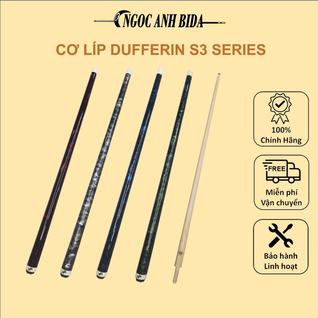 Cơ DUFFERIN SERI 3 Chuyên Líp, Ngọn lõi LDC, Phíp Adam, Đầu cơ 11.5mm, Tặng Kèm Đầu Cơ Và Phụ Kiện